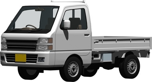 軽トラック背景透明切り抜き画像　3001