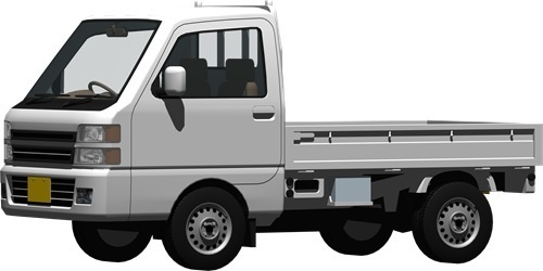 軽トラック背景透明切り抜き画像　3002