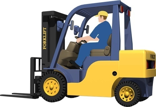 フォークリフト背景透明切り抜き画像　2005