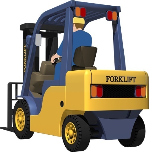 フォークリフト背景透明切り抜き画像　2007
