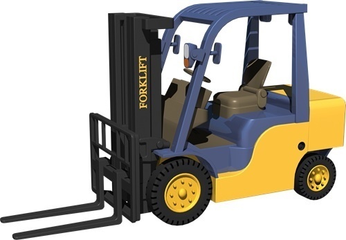 フォークリフト背景透明切り抜き画像　3002