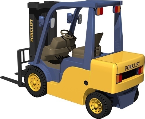フォークリフト背景透明切り抜き画像　3006