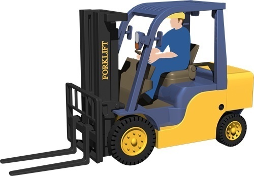フォークリフト背景透明切り抜き画像　4002