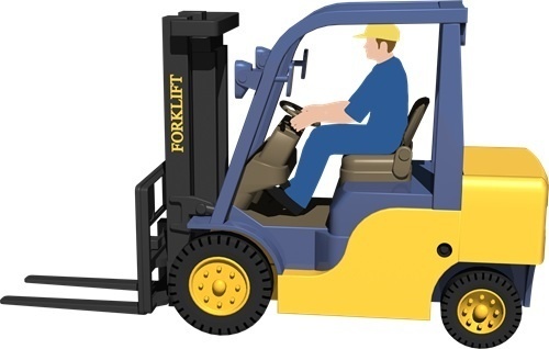 フォークリフト背景透明切り抜き画像　4004
