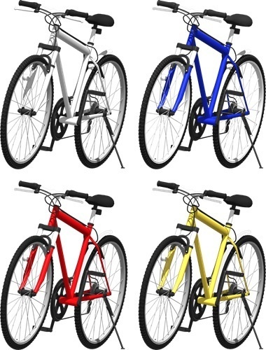 自転車マウンテンバイク、背景透明切り抜き画像　1
