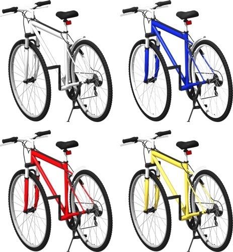 自転車マウンテンバイク、背景透明切り抜き画像　4