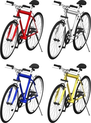 自転車マウンテンバイク、背景透明切り抜き画像　5