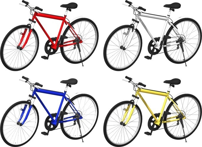 自転車マウンテンバイク、背景透明切り抜き画像　6