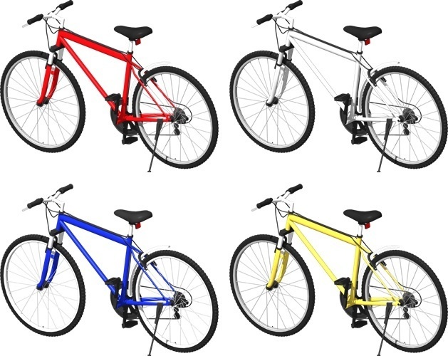 自転車マウンテンバイク、背景透明切り抜き画像　7