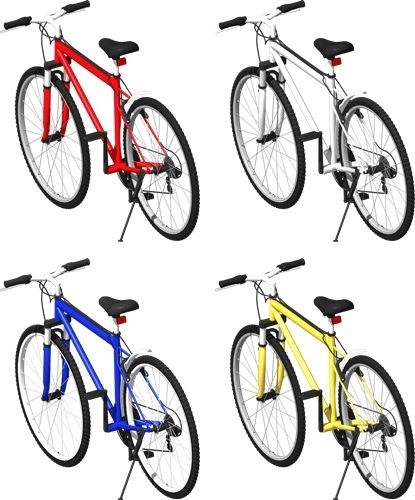 自転車マウンテンバイク、背景透明切り抜き画像　8