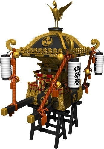 お神輿、背景透明切り抜き画像010
