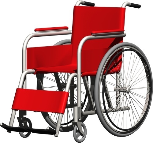 車椅子、背景透明切り抜き画像　001
