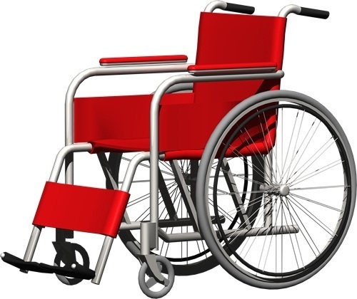 車椅子、背景透明切り抜き画像　002