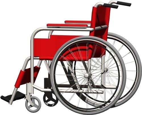 車椅子、背景透明切り抜き画像　004