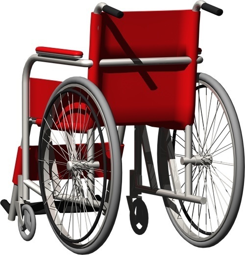車椅子、背景透明切り抜き画像　007