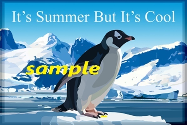 Tシャツ白 氷山とペンギン