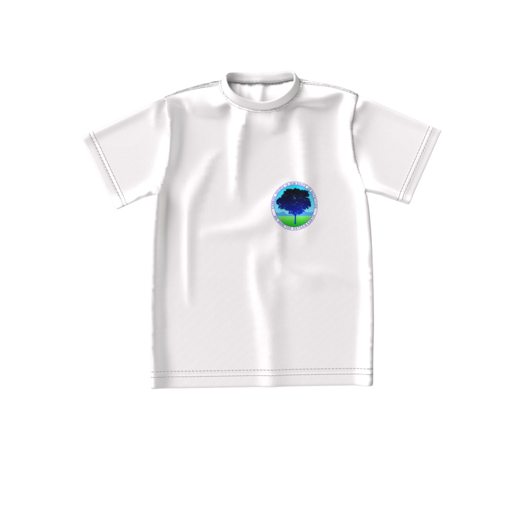 Tシャツ白 樹木と二酸化炭素2