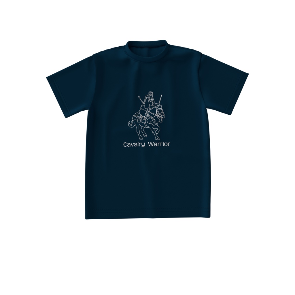 Tシャツ紺 騎馬武者 英