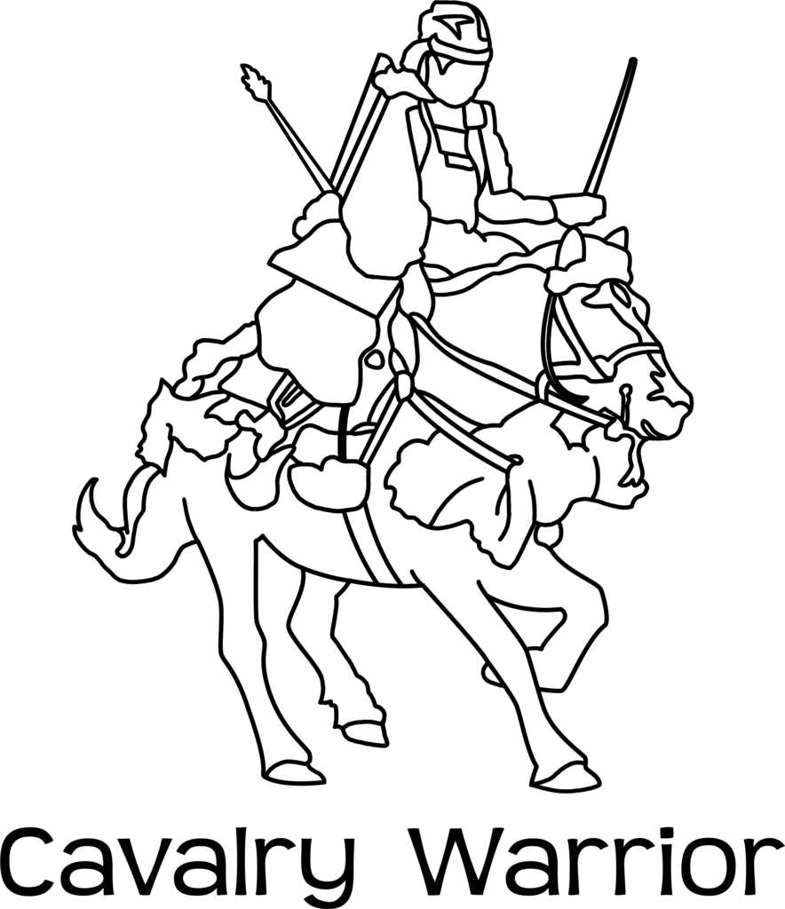 Tシャツ白 騎馬武者 英