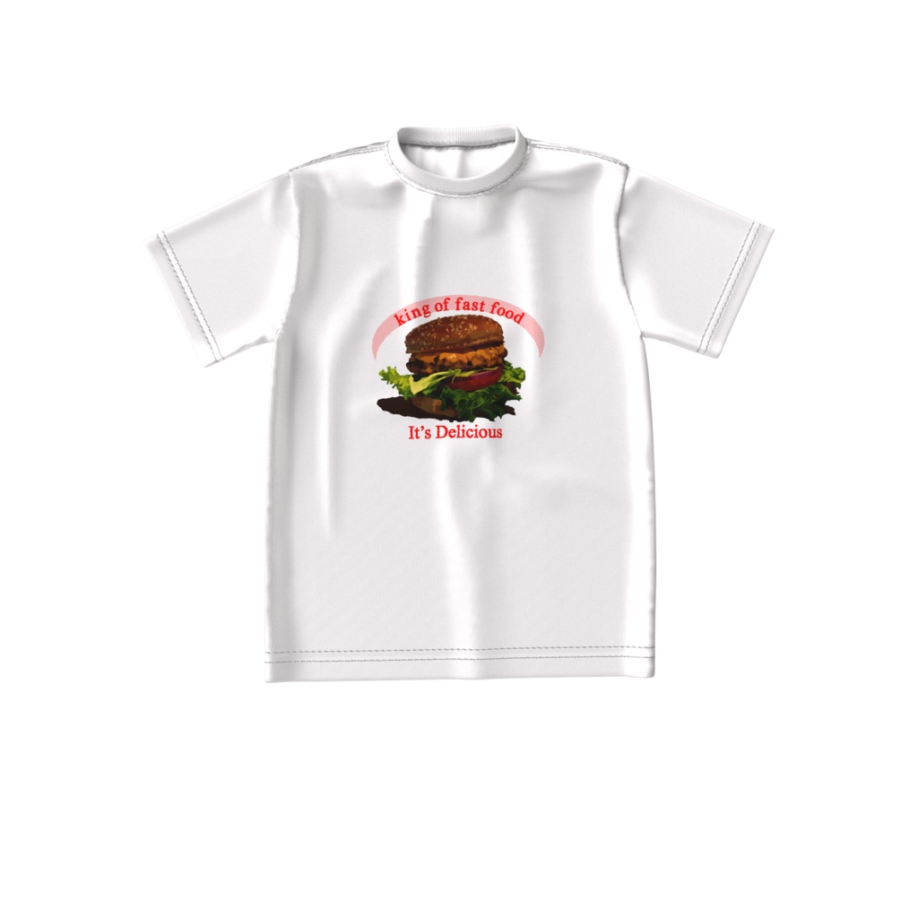 Tシャツ白 ハンバーガー
