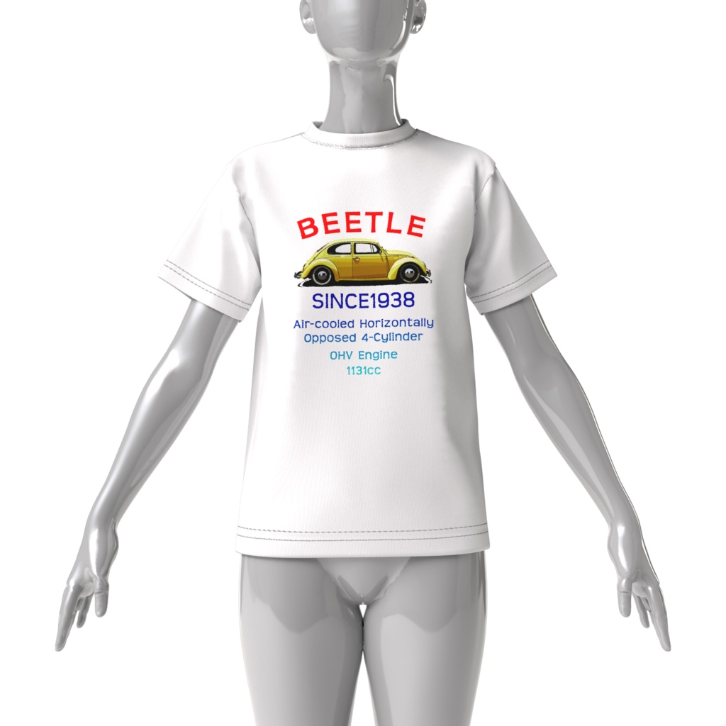 Tシャツ白 ビートル