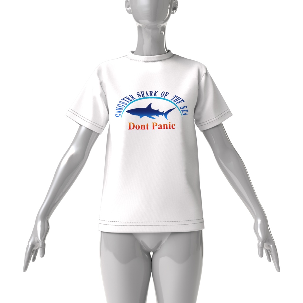 Tシャツ白 海のギャング鮫