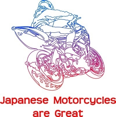 Tシャツ白、バイク忍者2