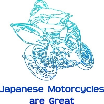 Tシャツ白、バイク忍者4