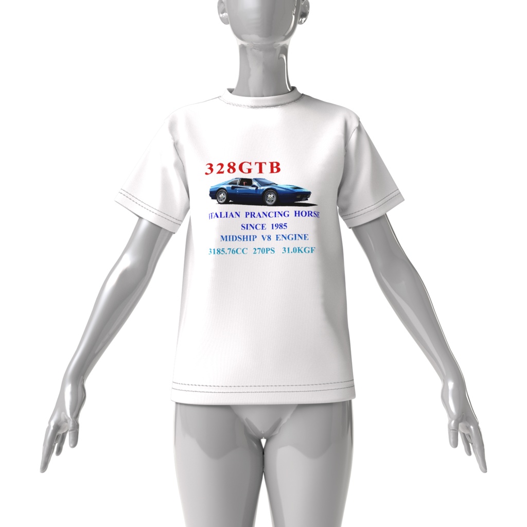 Tシャツ白328GTB
