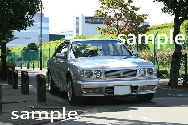 緑の木陰に佇むＹ32グランツーリスモ