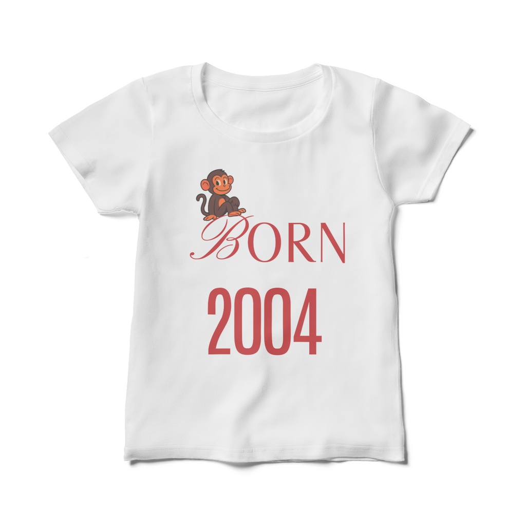 BORN 2004 Tシャツ｜生まれ年デザイン メンズ・レディース