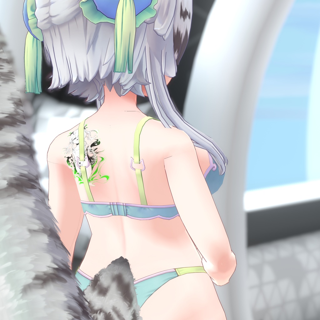 【14アバター対応】ネオンフレア・フェイロンタトゥー