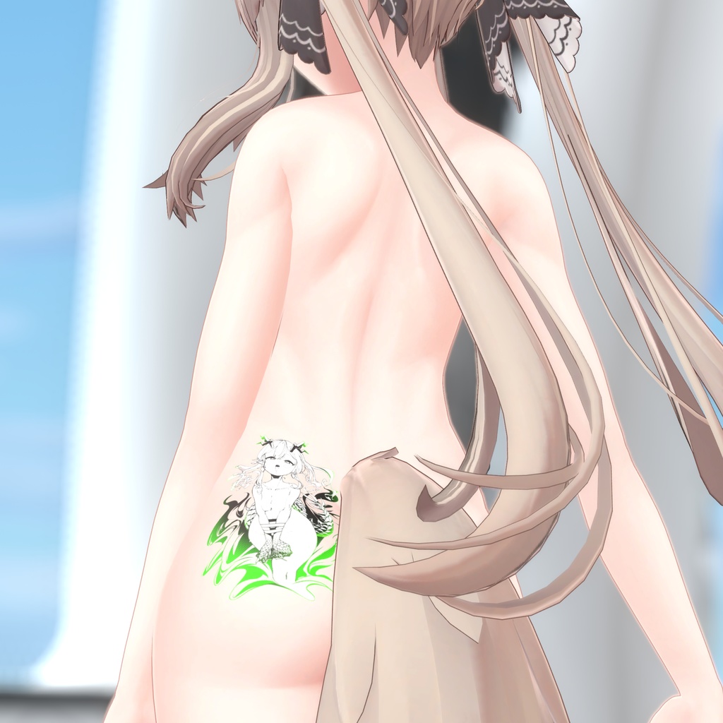 【14アバター対応】ネオンフレア・フェイロンタトゥー