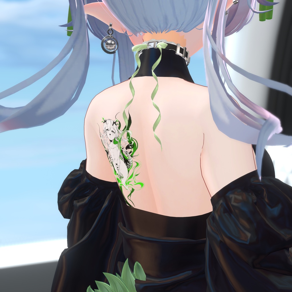 【14アバター対応】ネオンフレア・フェイロンタトゥー