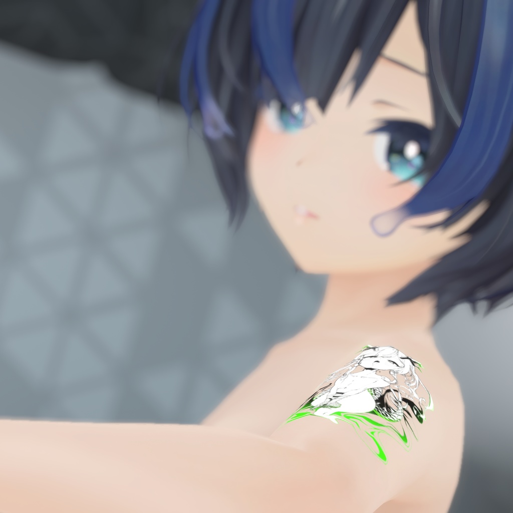 【14アバター対応】ネオンフレア・フェイロンタトゥー