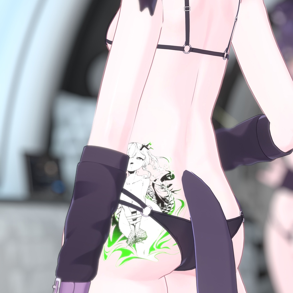 【14アバター対応】ネオンフレア・フェイロンタトゥー