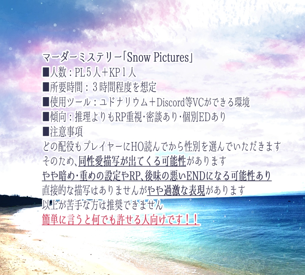 マーダーミステリー「Snow Pictures」