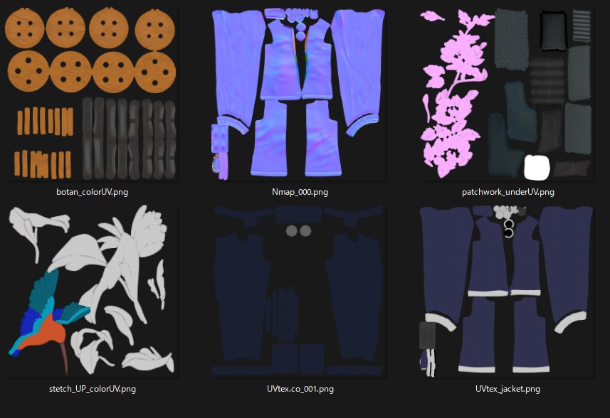 【MA対応/Lapwing】冬服刺繍ジャケット&パッチワークパンツ Japan traditional VRC想定