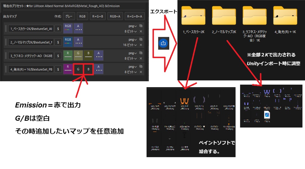 サブスタの出力プリセット