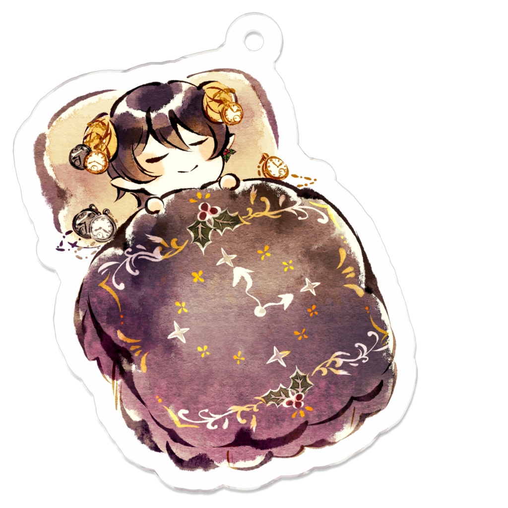 おやすみアクリルキーホルダー(コーティング有り)