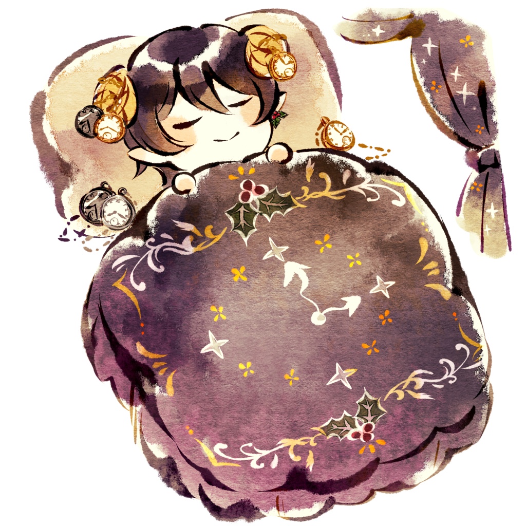 おやすみステッカー(10㎝*10㎝)(カーテン有/クリア)