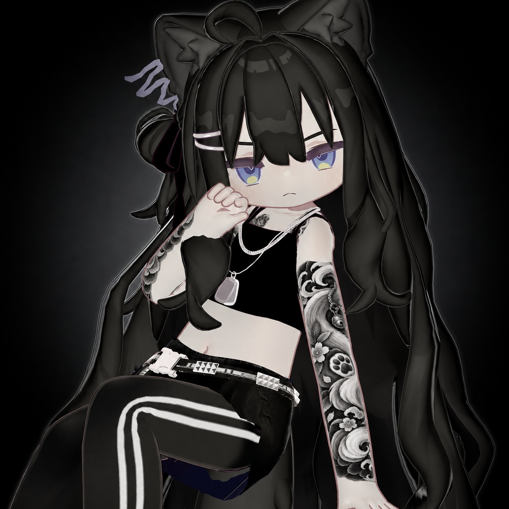 【Kipfel対応】墨猫 - SUMINEKO -|和彫 Tattoo Texture