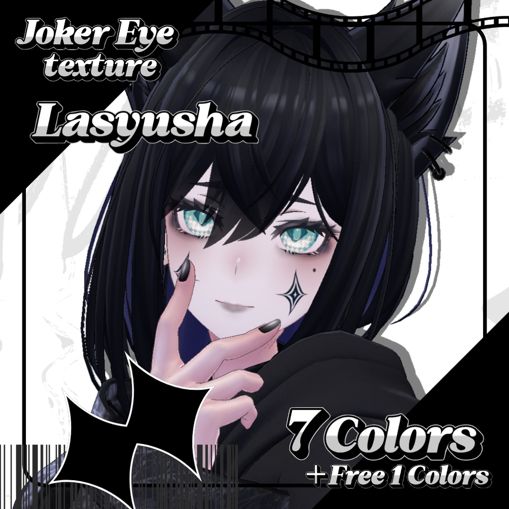 【無料あり】♦️🃏Joker Eye&Make texture🃏🖤【2アバター対応】