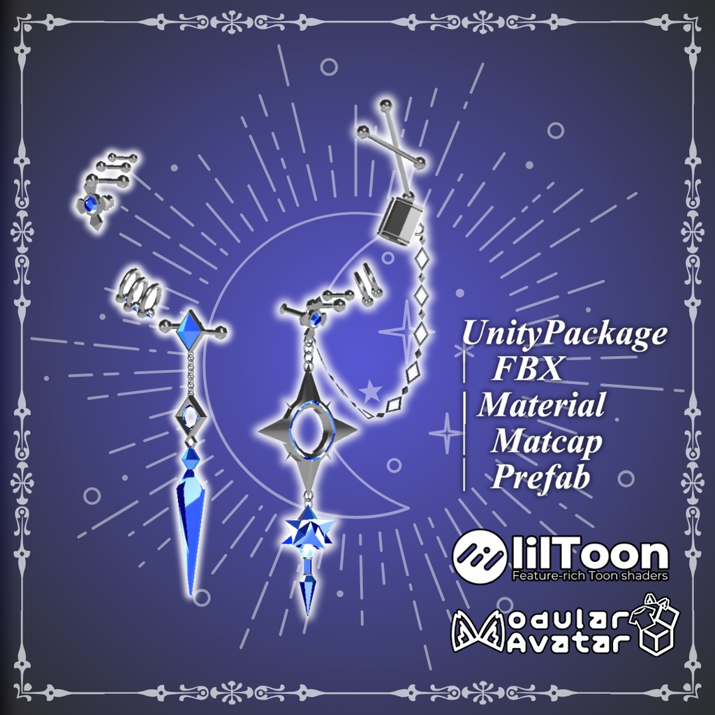 Moon Chain pierceã8colorsã