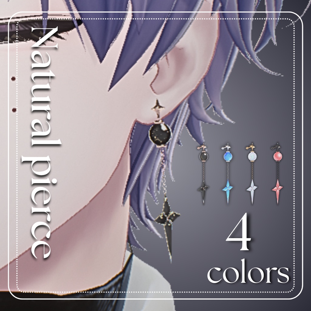 【Komano専用】Natural pierce【4colors】