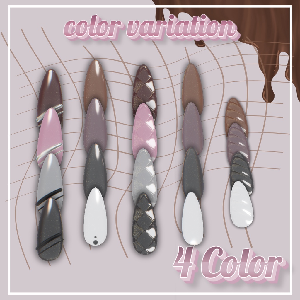 【MA対応】🍫Valentine Nail🍫【4 Color】