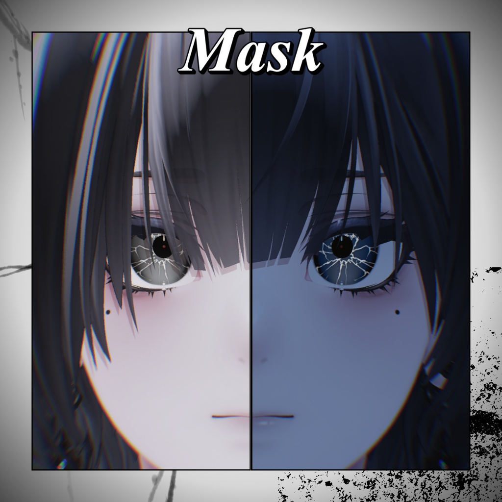 【6アバター対応】Cracked Glass Eye texture【8 color】