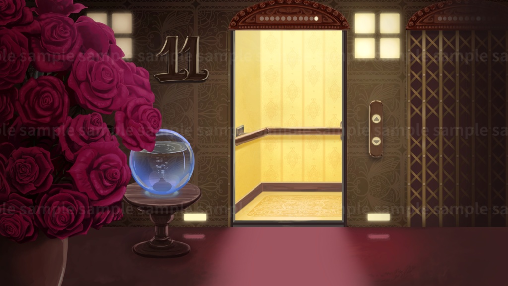 【動く!配信背景】11階エレベーター前【mp4】