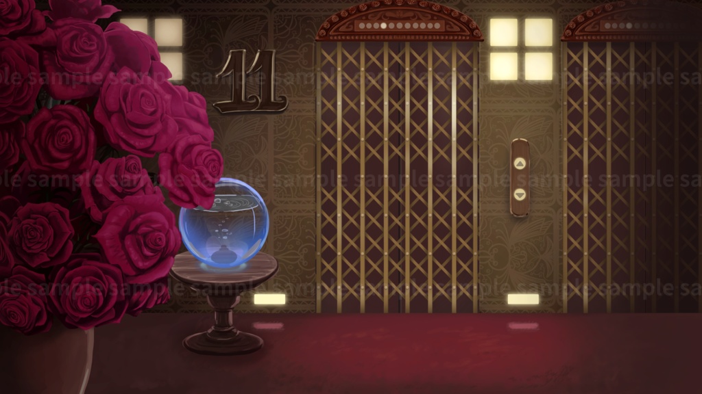 【動く!配信背景】11階エレベーター前【mp4】