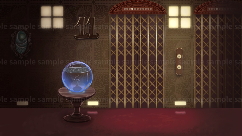 【配信背景】11階エレベーター前【静止画版】